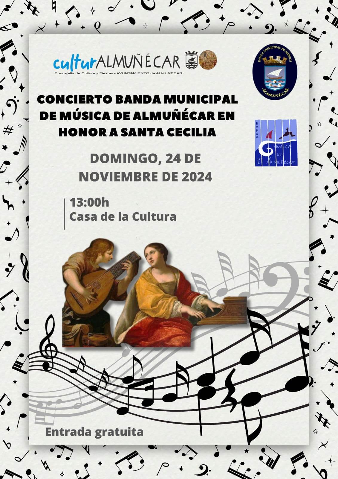 La Banda Municipal de Msica de Almucar ofrecer este domingo un concierto en honor a Santa Cecilia